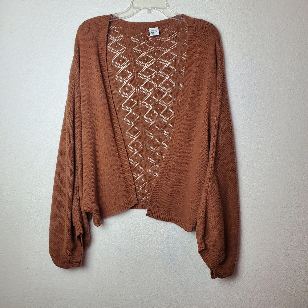 Anna and Ava Medium Brown Shrug Sweater One Size